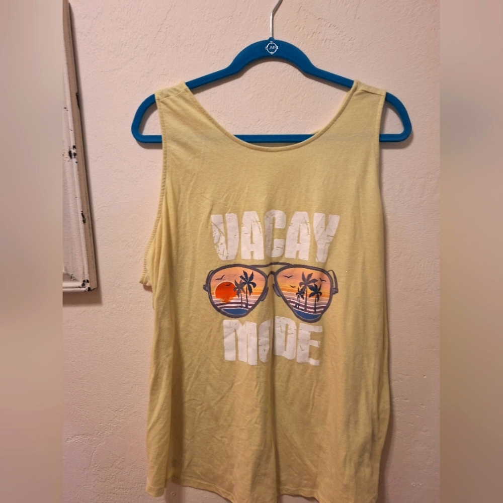 Mairices Yellow Vacay Mode Tank Top 2x